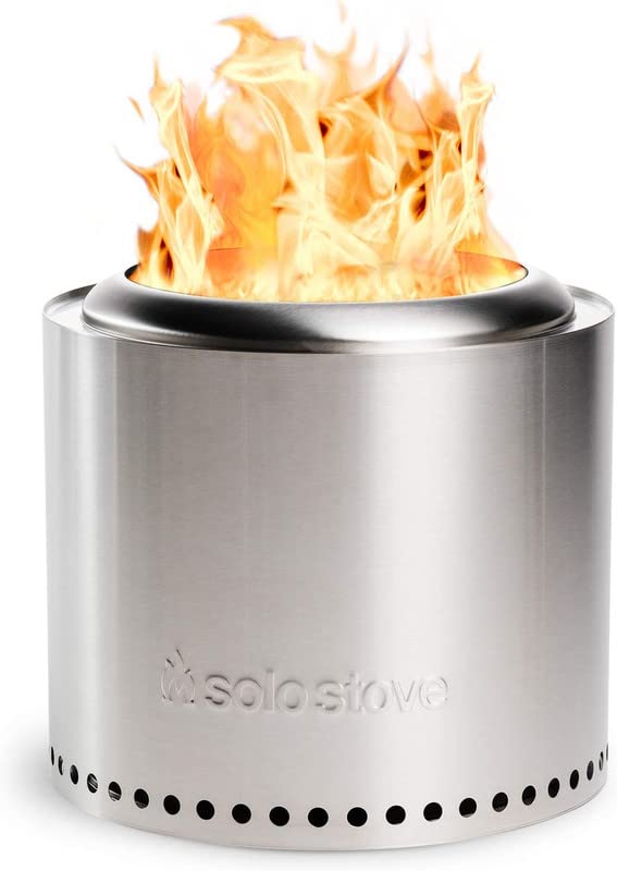 Solo Stove Ranger 2.0 with Stand - 15 Inch Smokeless Portable Fire Pit - Lightweight Outdoor Fireplace with Removable Ash Pan, Stainless Steel, Carry Case Included, Ideal for 2-4 People, 16.5 lbs