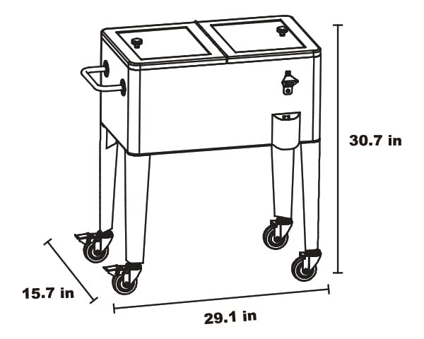LEIGH COUNTRY CP 98116 Coke Cooler 60QT- CREAMFISH