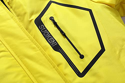SUOKENI Women's Waterproof Warm Winter Snow Coat Hooded Raincoat Ski Snowboarding Jacket