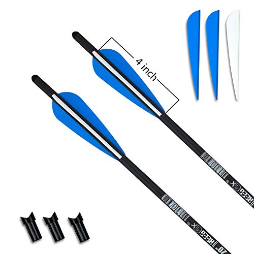 REEGOX Crossbow Bolts 16/18/20 inch Bio Crossbow Arrows with Moon Nocks and Removable Tips (Pack of 12)