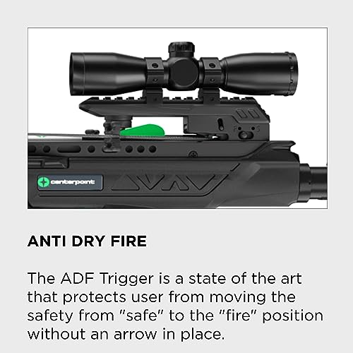 CenterPoint Archery Sniper Elite 385 Crossbow Package C0004 With 4x32mm Scope, Quiver And Arrows, Black/Camo