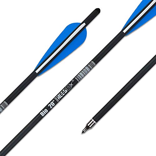 REEGOX Crossbow Bolts 16/18/20 inch Bio Crossbow Arrows with Moon Nocks and Removable Tips (Pack of 12)