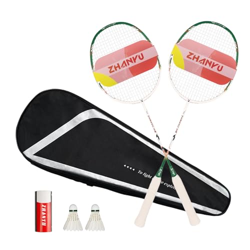 Badminton Rackets,Badminton Racket Set,Both Offensive and Defensive,Composite Carbon Ultra Light 82g Professional Training Racket,Including 2 Rackets,2 Shuttlecocks,and 1 Bag