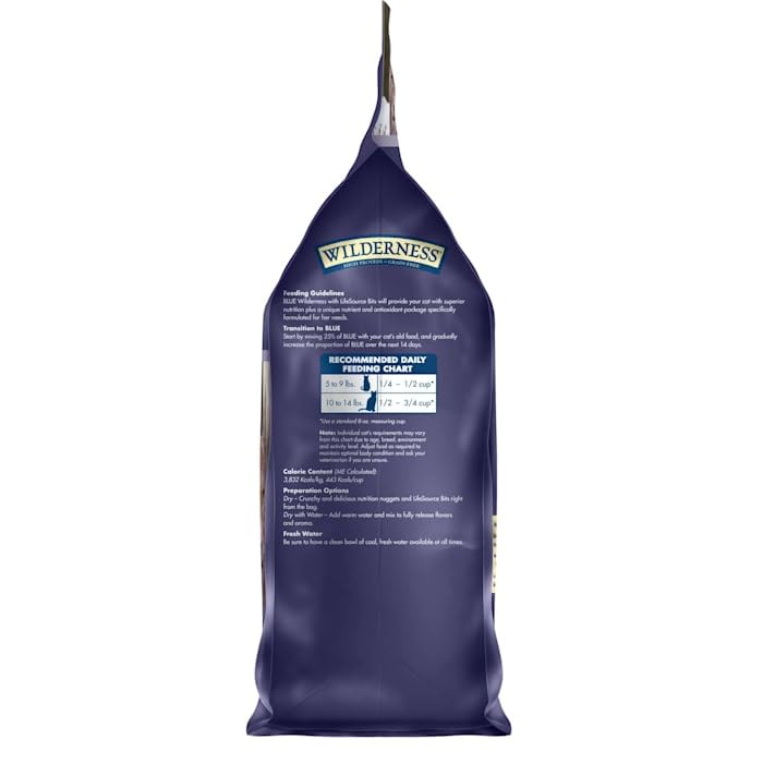 Blue Buffalo Wilderness Natural Adult Dry Cat Food, High-Protein and Grain-Free Diet, Supports Healthy Muscle Development and a Healthy Immune System, Chicken, 12-lb. Bag