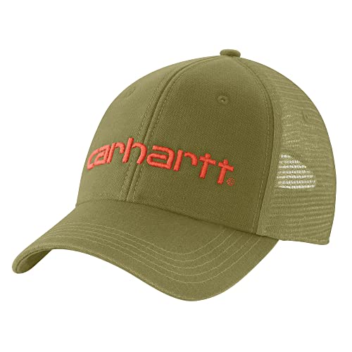 Carhartt Men's Canvas Mesh-Back Logo Graphic Cap