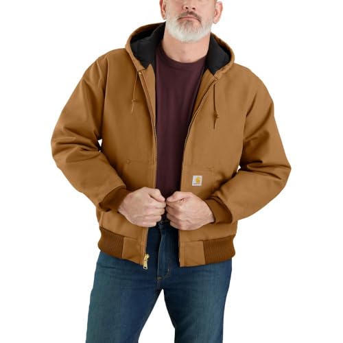 Carhartt Men's J140 Loose Fit Firm Duck Insulated Flannel-Lined Active Jac