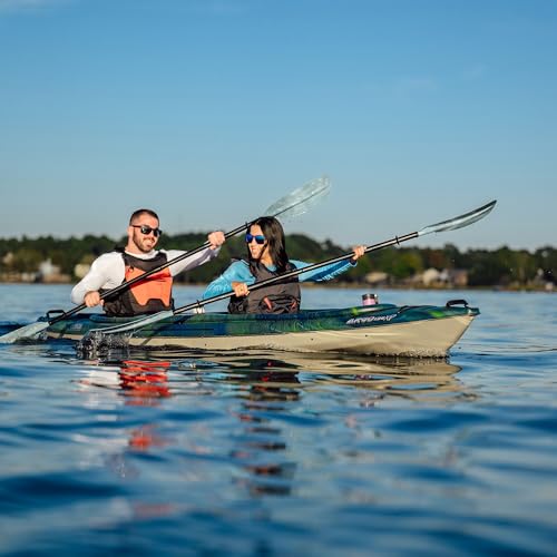 Pelican Argo 136XP - Sit in Tandem Kayak - Iris - Patented Ram-X™ Material - Lightweight Stable - 13 ft