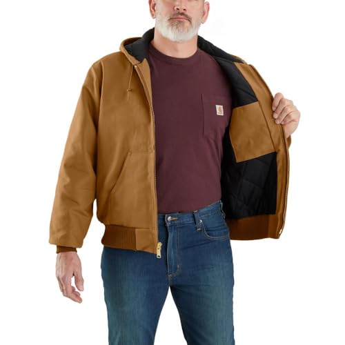Carhartt Men's J140 Loose Fit Firm Duck Insulated Flannel-Lined Active Jac