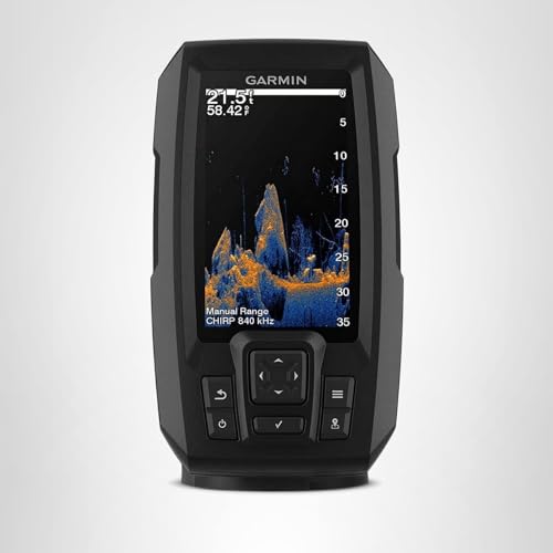 Garmin Striker Vivid 4cv, Easy-to-Use 4-inch Color Fishfinder and Sonar Transducer, Vivid Scanning Color Palettes - 010-02550-00