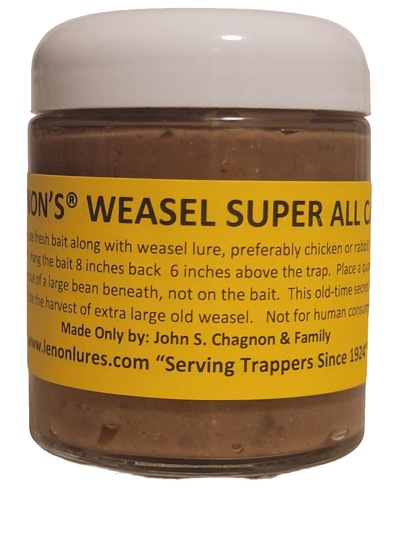 Lenon's Weasel Special 4 oz Weasel Super All Call Lure & 8 oz. Fresh Muskrat Meat Bait