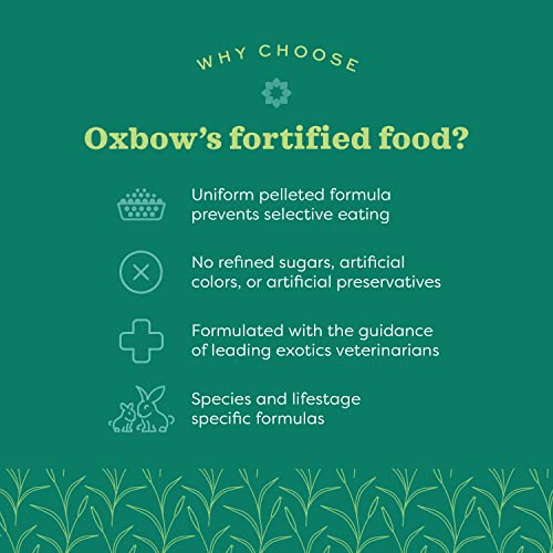Oxbow Essentials Rabbit Food, Adult, Made with Oxbow Timothy Hay for Rabbit, Pet Pellets with Vitamins & Minerals, Small Animal Pet Products, Bunny Food, Made in USA, High Fiber, 10 lb. bag
