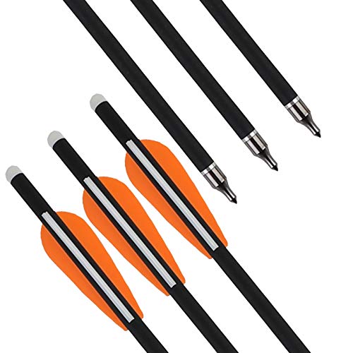 REEGOX Crossbow Bolts 16/18/20 inch Bio Crossbow Arrows with Moon Nocks and Removable Tips (Pack of 12)
