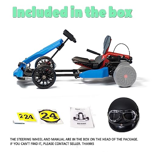 HYPER GOGO Drift GoKart Kit-Hoverboard Attachment,Outdoor Race Pedal Go Cart Car for Kids and Adults