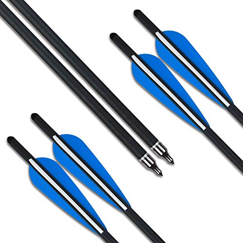 REEGOX Crossbow Bolts 16/18/20 inch Bio Crossbow Arrows with Moon Nocks and Removable Tips (Pack of 12)