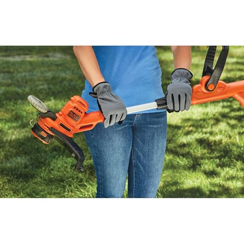 BLACK+DECKER Weed Wacker with Auto Feed, 14-Inch 2 in 1 String Trimmer Lawn Edger, Powerful 6.5-Amp Lightweight Electric Weed Eater (BESTA510)