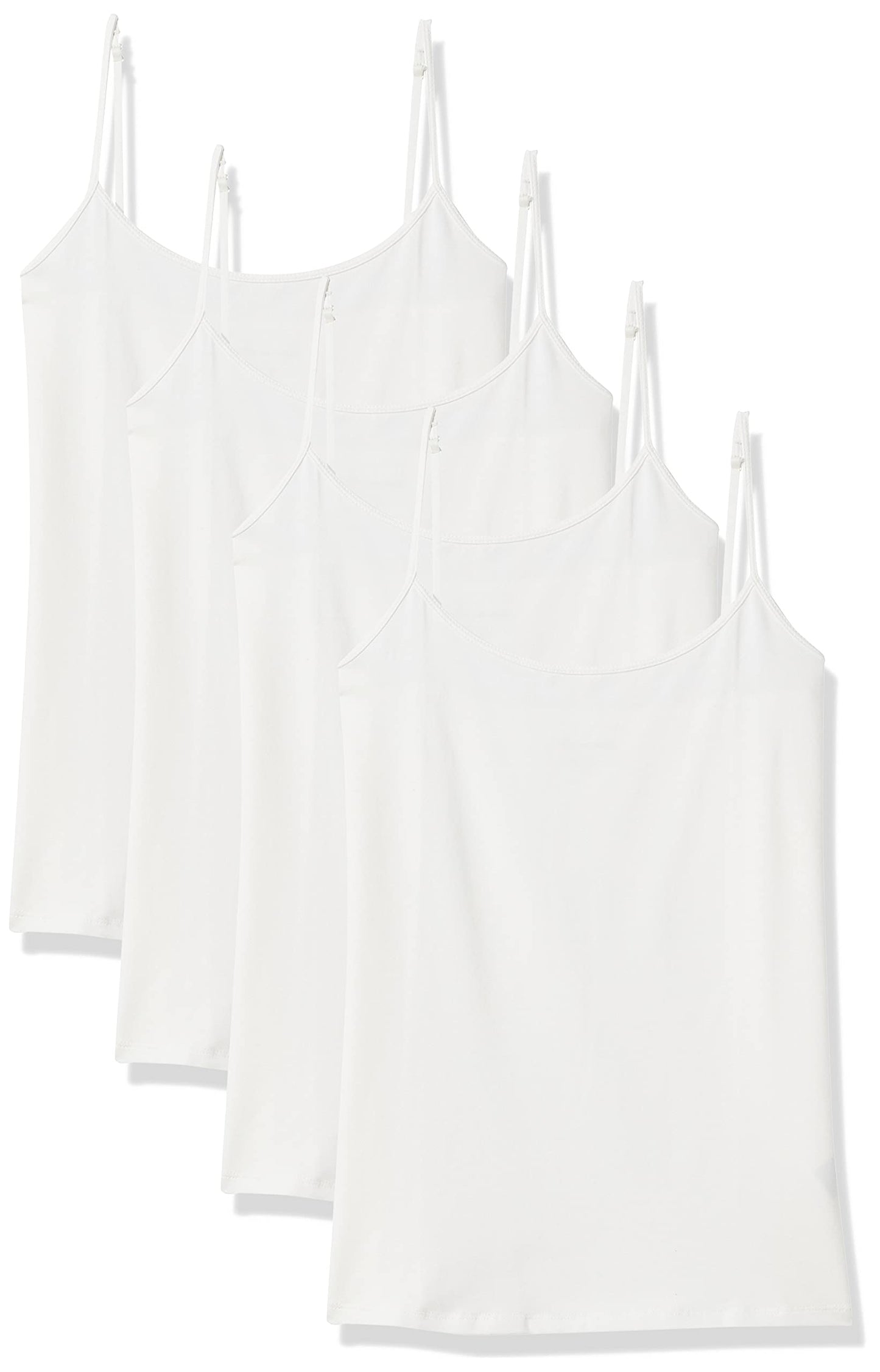 Amazon Essentials Women's Slim-Fit Camisole for Layering and Everyday Wear, Pack of 4