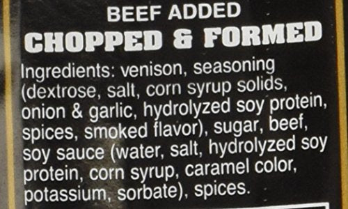 Buffalo Bills Venison Jerky Strips 10oz Pack (20 venison jerky 7" strips per bag)