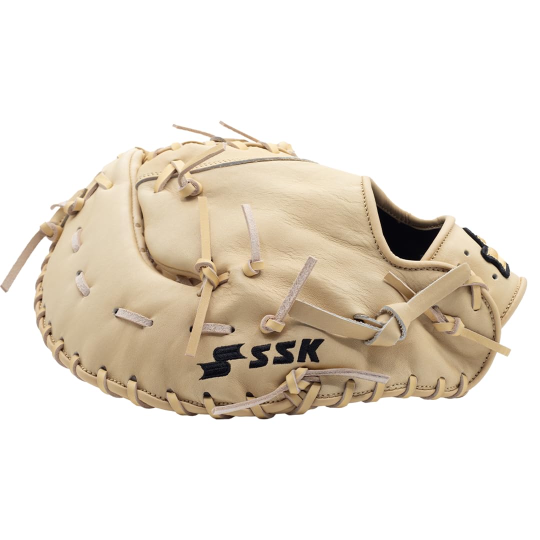 SSK Z5 Craftsman Baseball First Base Mitt – 12” – 12.25” – 12.5” – 13" – Right & Left Hand Throw (Camel, 13" - Right Hand Throw)