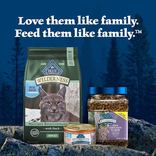 Blue Buffalo Wilderness Natural Adult Dry Cat Food, High-Protein and Grain-Free Diet, Supports Healthy Muscle Development and a Healthy Immune System, Chicken, 12-lb. Bag