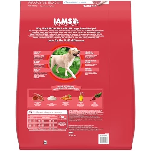 IAMS Proactive Health Large Breed Adult Dry Dog Food with Real Chicken, 30 lb. Bag