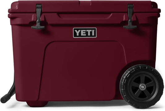 YETI Tundra Haul Portable Wheeled Cooler, Wild Vine Red