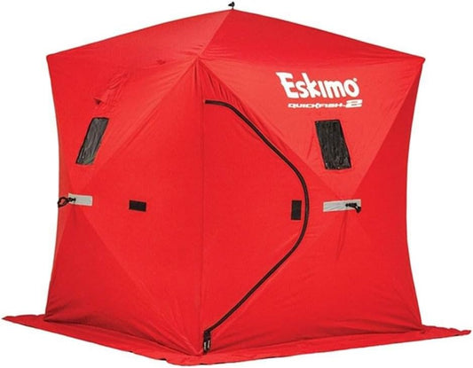 Eskimo Quickfish 69151 2 Pop-up Portable Ice Shelter, 2 Person , Red