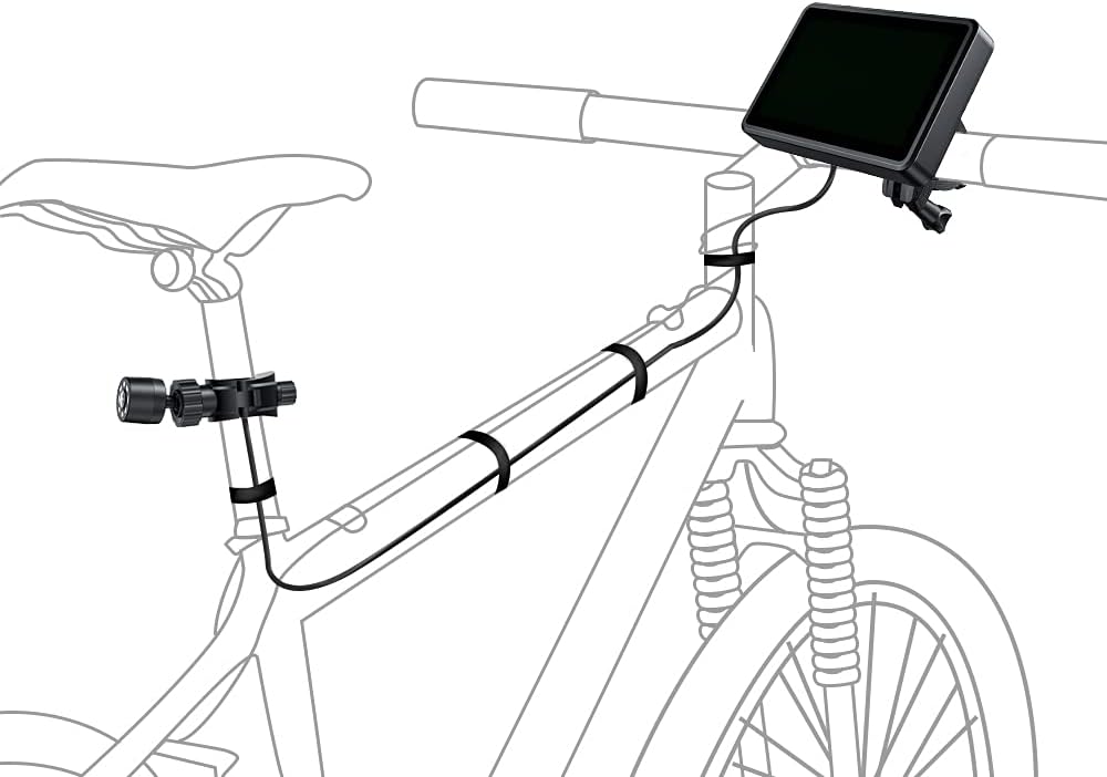FEISIKE Handlebar Bike Mirror, Bicycle Rear View camera with 4.3'' HD Night Vision Function, 145° Wide Angle View, Adjustable Rotatable Bracket, Compatible with Bicycle, Mountain, Road Bike