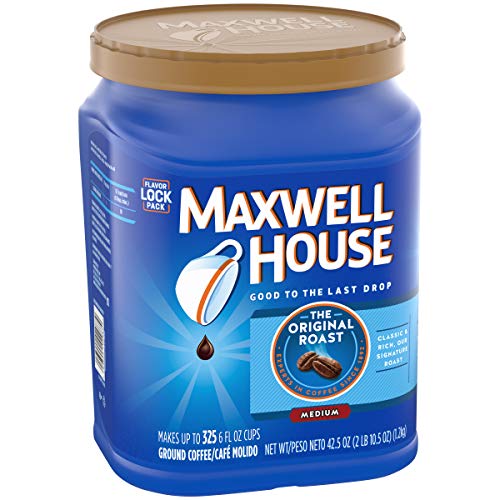 Maxwell House Breakfast Blend Mild Roast Ground Coffee, 38.8 oz Canister
