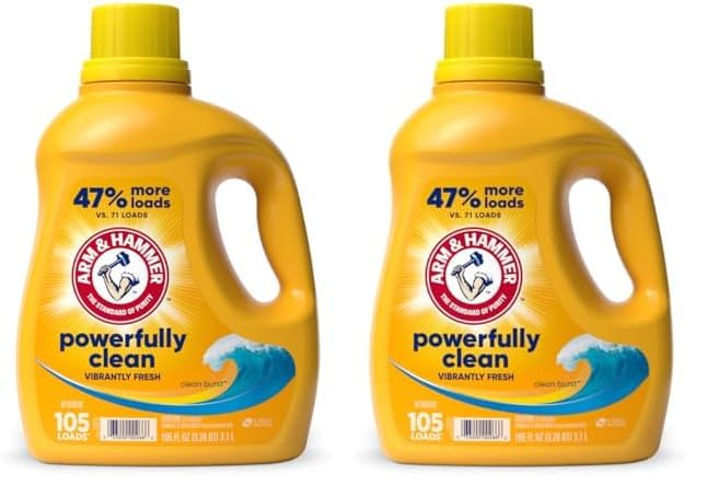 ARM & HAMMER Liquid Laundry Detergent, Clean Burst Fresh, 170 fl oz, 170 Loads