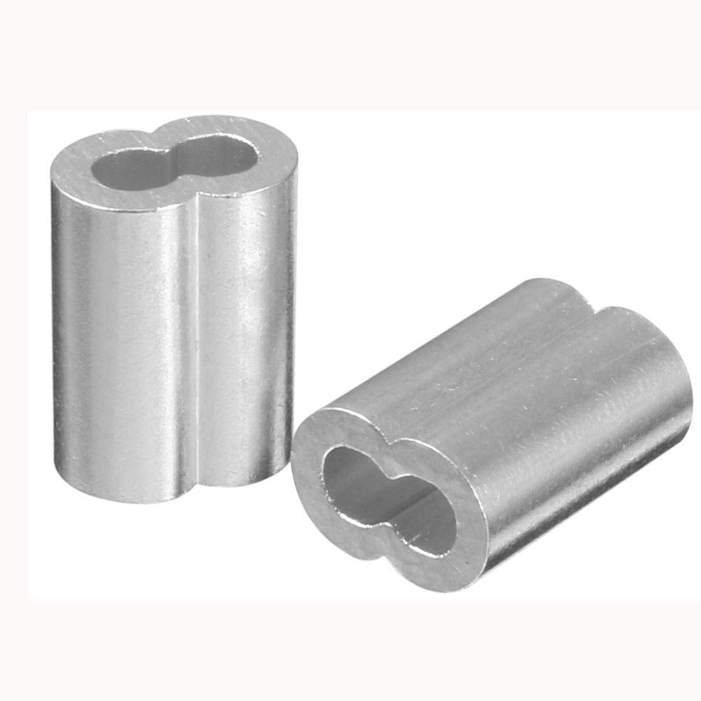 120pcs Wire Rope Aluminum Sleeve for 3/32 Diameter Wire Rope and Cable
