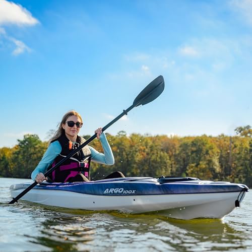 Pelican Argo 100X EXO - Recreational Sit in Kayak - Amethyst - Lightweight Patented Ram-X™ Material - Ergobreeze™ Seating System - 10 ft