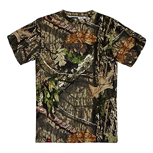Mossy Oak Mens Camo Hunting Shirt Short Sleeve Cotton