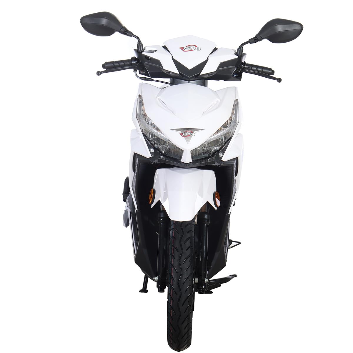 X-PRO Orion 200 Gas Moped Adult Gas Street Moped with 14" Wheels! LED Headlight!
