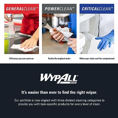 Wypall Gene Clean X60 Cloths Multi-Task Cleaning Wipes (34790), Strong and Absorbent Towels, White (10 Boxes of 118 Sheets, 1,180 Sheet Total)