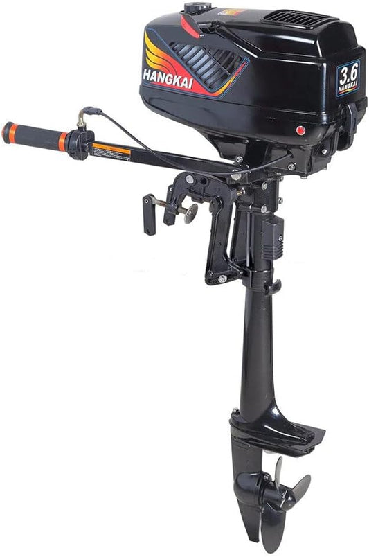 3.6HP Outboard Motor,Outboard Engine,2-Stroke 55cc Electric Motor Boat Heavy-Duty Marine Motor Outboard Trolling Motor For Fishing, Aquaculture, Outdoor Adventure, Fishing Boat Engine Tiller Control