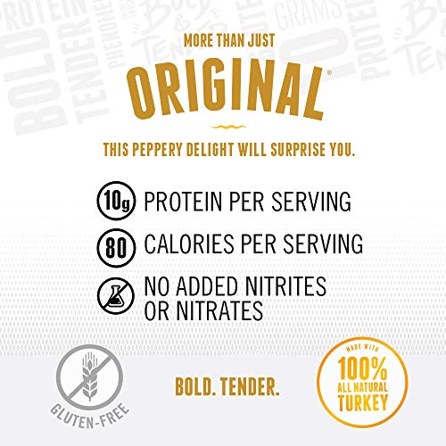 Perky Jerky Turkey Jerky Variety, 2.2 oz (Pack of 5) - Low Sodium - 7-10g Protein per Serving - Low Fat - 100% U.S. Sourced - Non-GMO