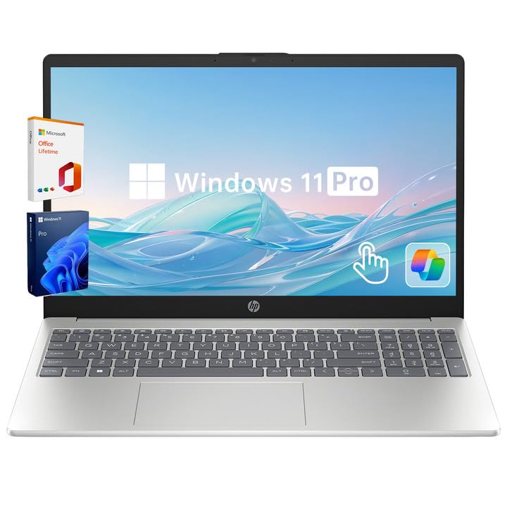 HP Laptop Computer, 15.6" Touchscreen Laptop for Business & Student,13th Gen Intel Processor (up to 4.50 GHz),32GB RAM,1TB SSD,Numeric Keypad,FP Reader,WiFi 6E,w/Accessory,Lifetime Office,Win 11 Pro