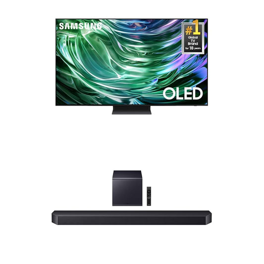 Samsung 65-Inch Class OLED 4K S90D Series HDR+ Smart TV w/Dolby Atmos, Object Tracking Sound Lite (QN65S90D, 2024 Model) Q-Series Soundbar HW-Q900F 7.1.2 ch Subwoofer (2025 Model)