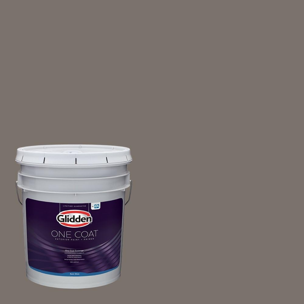 Glidden Exterior Paint + Primer: Black/Black Magic, One Coat, Satin, 1-Gallon