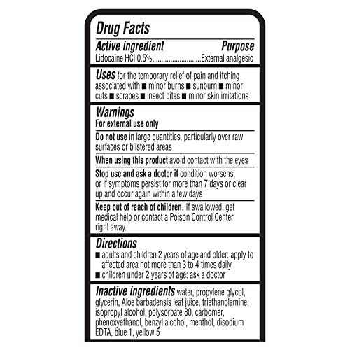 Amazon Basics Sunburn Relief Gel with Aloe Vera, Soothing, Cooling, Itch Relief, 8 oz, Pack of 1 (Previously Solimo)