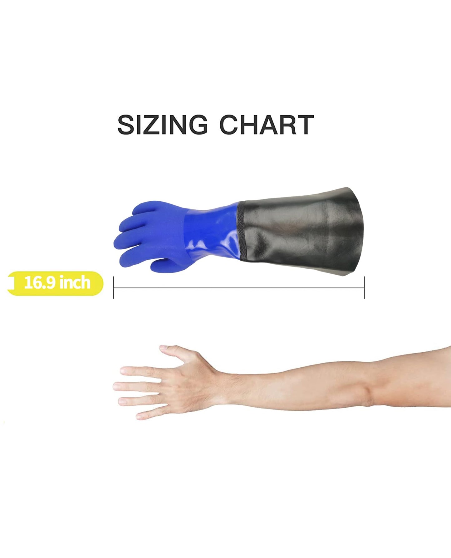 LIICHAAO Long waterproof fishing gloves,Cleaning Poison ivy gloves,Aquarium pool,Long elbow Resistant Abrasion