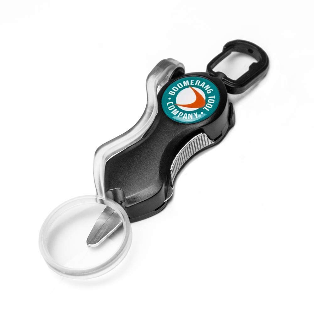 Boomerang Tool Company SNIP Fishing Line Cutters with Retractable Tether and Stainless Steel Blades that Cut Braid, Mono and Fluoro Lines Clean and Smooth!