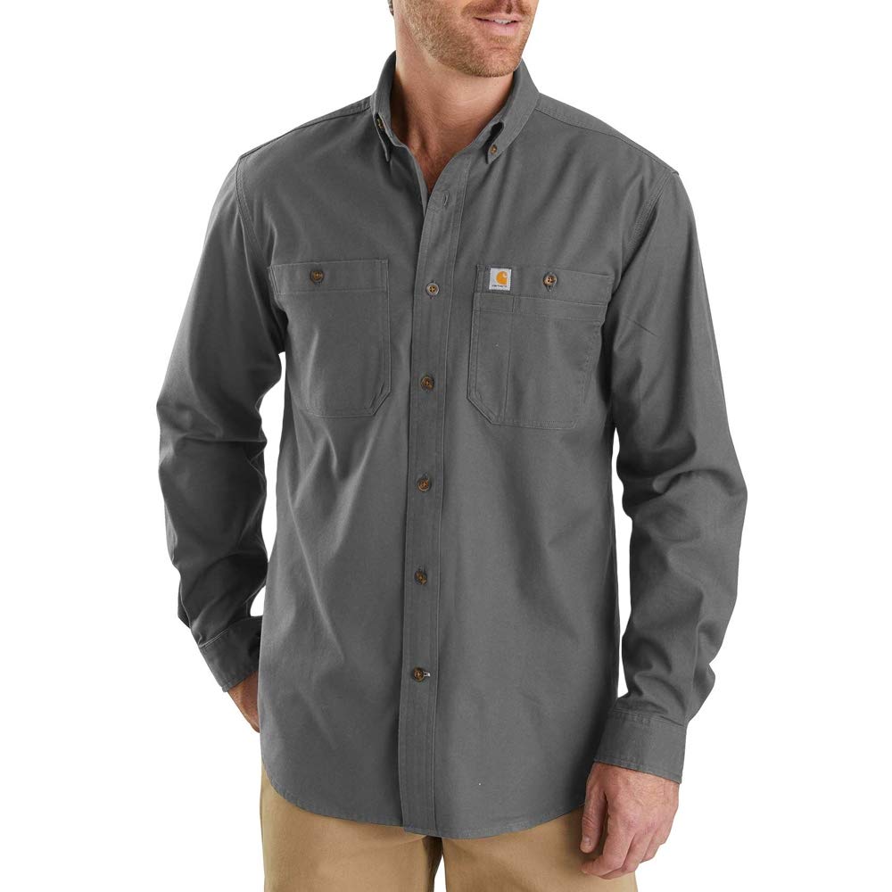 Carhartt Men's Rugged Flex Relaxed Fit Midweight Canvas Long-Sleeve Shirt