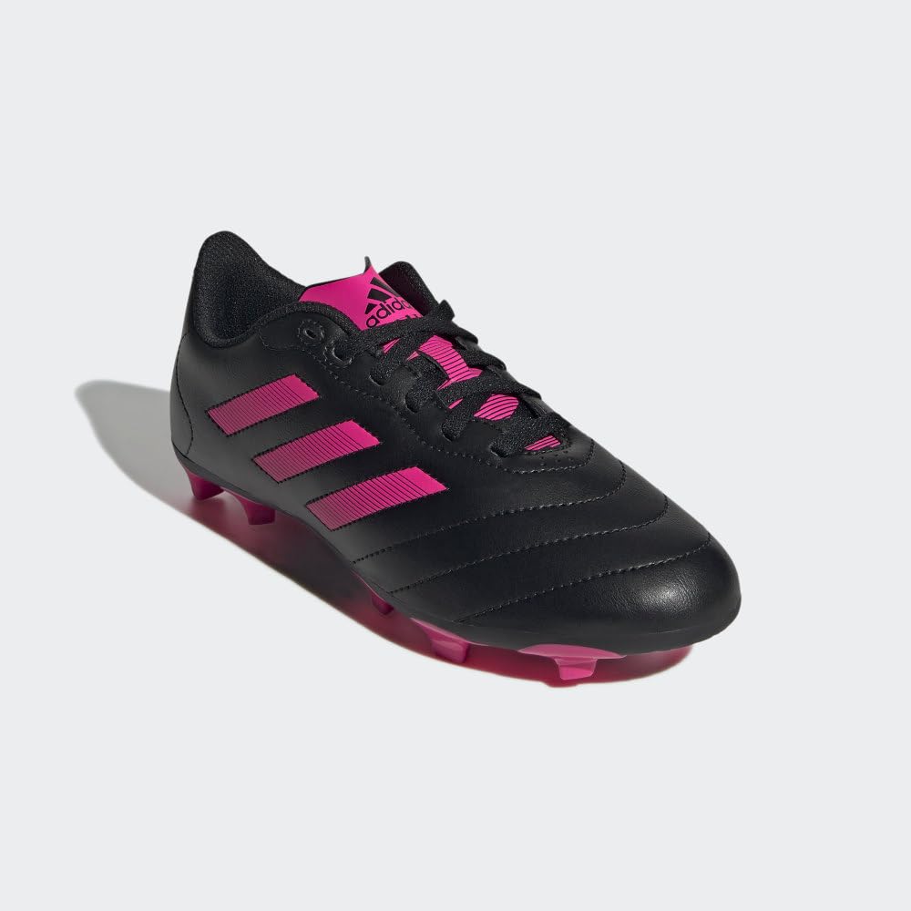 adidas Soccer Goletto VIII Firm Ground Cleats (Toddler/Little Kid/Big Kid) Black/Team Shock Pink 2/Black 1.5 Little Kid M