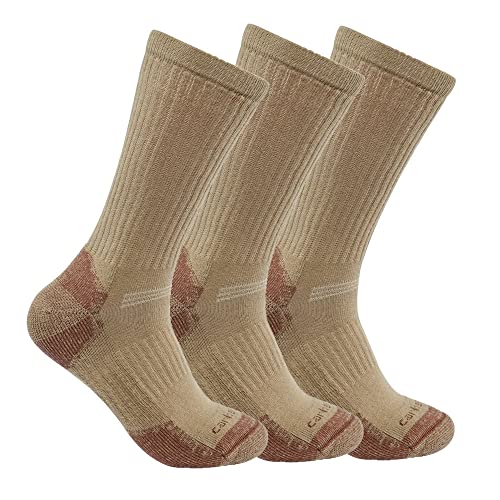 Carhartt Men's Midweight Cotton Blend Sock 3 Pack