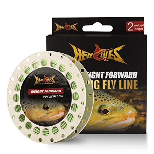 HERCULES Fly Fishing Line Floating Weight Forward Fly Line with Double Welded Loop