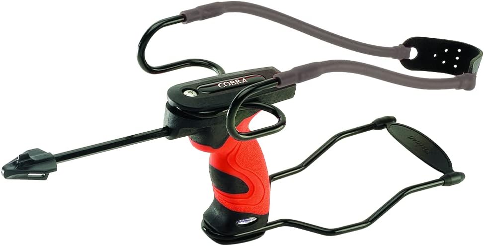 Barnett 160433 Outdoors Cobra Slingshot with Stabilizer and Brace,Red/Black