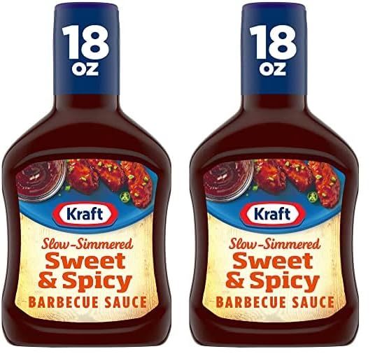 Kraft Sweet & Spicy Slow-Simmered BBQ Barbecue Sauce (18 oz Bottle)