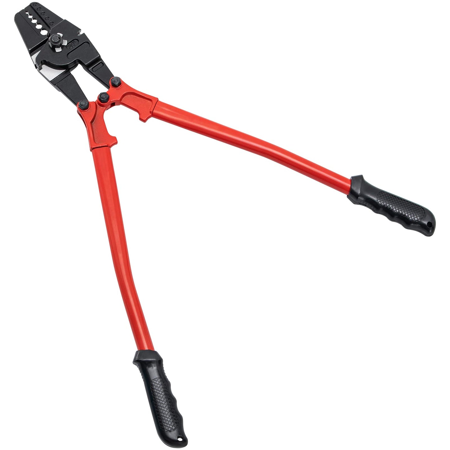 VEVOR Hand Swager Crimper 24 Inch,Swaging Tool 5 Cavity 1/16" 3/32" 1/8" 5/32" 3/16",Hand Cimping Tool for Copper Aluminum Oval Sleeves and Stop Sleeves,Wire Rope Crimping Tool Swage Tool Long Hand