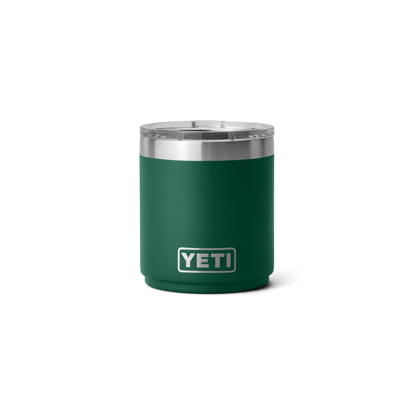 YETI Rambler 10 oz Stackable Lowball 2.0, Vacuum Insulated, Stainless Steel with MagSlider Lid, Black Forest Green